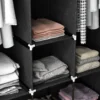 Stoffenkast met kledingstang 8 niveaus 125x43x162,5cm lichtgrijs ruimtebesparende vouwkast voor hal & slaapkamer 9