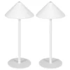 Tafellamp 2 delige set met 3 lichtkleuren, oplaadbare usb a+c nachtlamp met touch schakelaar voor woonkamer, slaapkamer metaal, wit 1