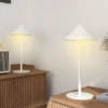 Tafellamp 2 delige set met 3 lichtkleuren, oplaadbare usb a+c nachtlamp met touch schakelaar voor woonkamer, slaapkamer metaal, wit 2