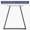 Tafelpoten, set van 2 tafelonderstellen, driehoekige meubelpoten van staal, 70 x 72 cm tafelframe voor eettafel, staal, zwart 7