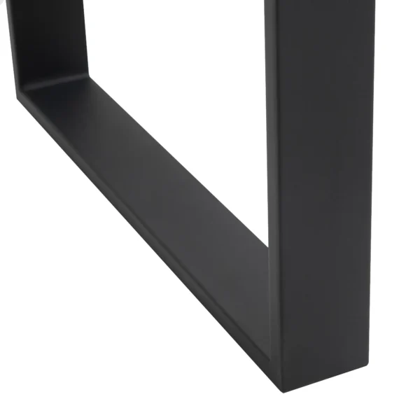 Tafelpoten set van 2, tafelonderstellen, meubelpoten van vierkantprofielen, voor salontafel eettafel, staal, zwart, 60x72 cm 9