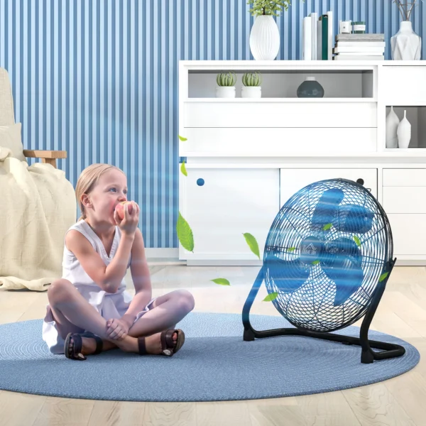 Tafelventilator elektrische ventilator met 3 snelheidsniveaus, 120° verstelbare hoek voor thuis, kantoor, slaapkamer, zwart 2