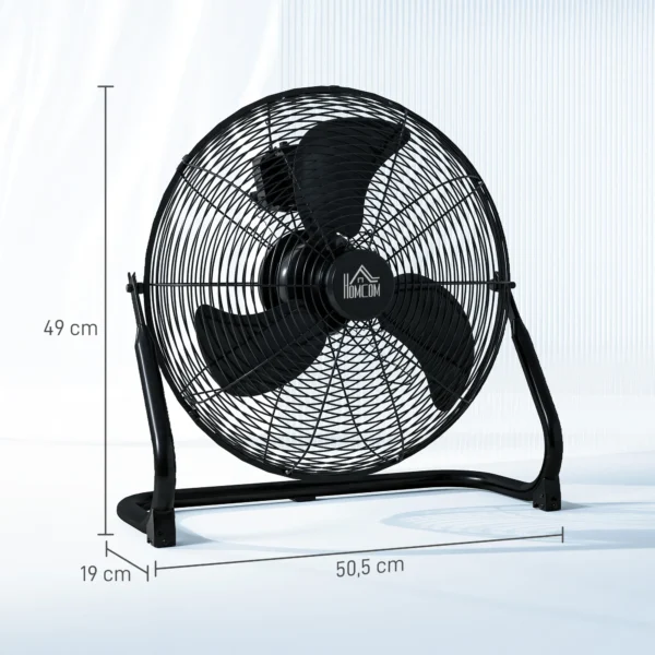 Tafelventilator elektrische ventilator met 3 snelheidsniveaus, 120° verstelbare hoek voor thuis, kantoor, slaapkamer, zwart 4