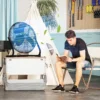 Tafelventilator elektrische ventilator met 3 snelheidsniveaus, 120° verstelbare hoek voor thuis, kantoor, slaapkamer, zwart 8