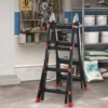 Telescopische vouwladder, 4m aluminium ladder antislip aluminium ladder a frame telescopische uitschuifladder tot 150 kg draagvermogen 2
