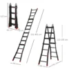 Telescopische vouwladder, 4m aluminium ladder antislip aluminium ladder a frame telescopische uitschuifladder tot 150 kg draagvermogen 4