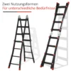 Telescopische vouwladder, 4m aluminium ladder antislip aluminium ladder a frame telescopische uitschuifladder tot 150 kg draagvermogen 6