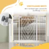 Trapbeveiligingshek honden automatische deur boorvrij afscheidingshek 74 100cm wit 8