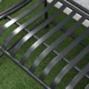 Tuinbank zitbank 2 personen parkbank armleuning metalen bank tuin balkon terras tot 220kg grijs 155x54x96cm 10
