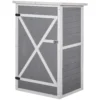 Tuinhuis gereedschapshuis planken vuren zwart+grijs+wit 75x56x115cm 1