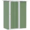 Tuinhuis gereedschapsschuur met deur outdoor staal groen 142 x 84 x 189 cm 1