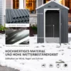 Tuinhuisje van staal 4㎡ met venster, afsluitbare tuinkast 259 x 172 x 222 cm, tuinhuis voor balkon terras donkergrijs 5