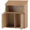 Tuinkast hout, gereedschapsschuur met trapsgewijs schuin dak, opvouwbare plank, tafel, dubbele deuren 110 x 54 x 136 cm, weerbestendige gereedschapskast, tuinhuisje tuinschuur voor tuin, terras, natuurhout 1