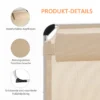 Tuinligstoel alu 5 voudig verstelbaar opvouwbaar ergonomisch, netstof beige 170x60x76cm voor tuin & terras 5