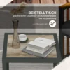 Tuinmeubelset 3 delig. bistroset met salontafel & 2 stoelen, tuinzitgroep met kussens, grijs, ideaal voor terras & balkon 7