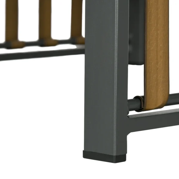 Tuinmeubelset 3 delig. bistroset met salontafel & 2 stoelen, tuinzitgroep met kussens, grijs, ideaal voor terras & balkon 9