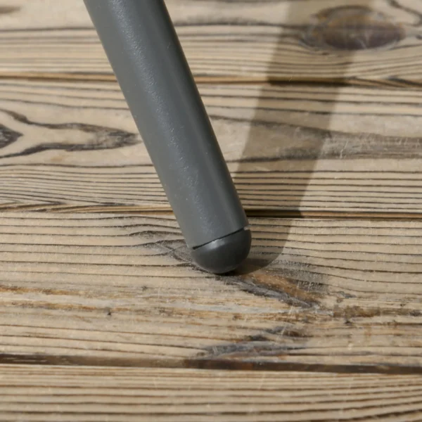 Tuinmeubelset 5 delig zitgroep met tafel en 4 stoelen, balkonmeubilair met paraplu gat, duurzaam polyester in donkergrijs 10