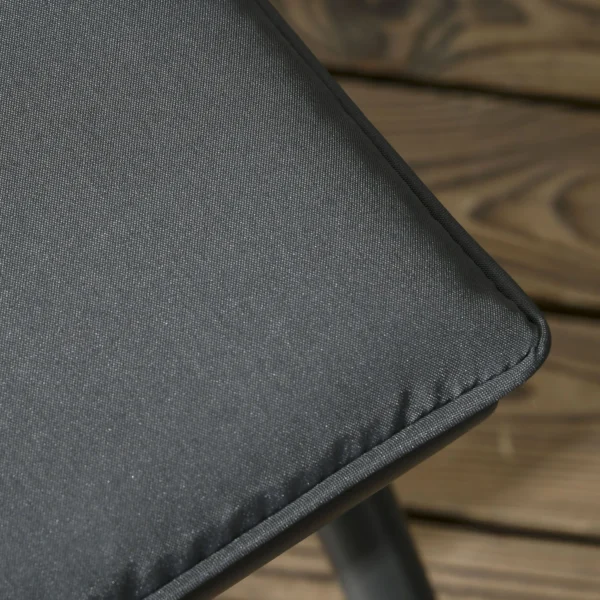 Tuinmeubelset 5 delig zitgroep met tafel en 4 stoelen, balkonmeubilair met paraplu gat, duurzaam polyester in donkergrijs 8