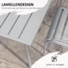 Tuinmeubelset eettafel met 6 stapelbare stoelen voor balkon & terras, staal lichtgrijs, weerbestendig & modern 7