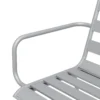 Tuinmeubelset eettafel met 6 stapelbare stoelen voor balkon & terras, staal lichtgrijs, weerbestendig & modern 9
