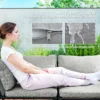 Tuinmeubelset polyrattan lounge set met hoekbank tafel kussens weerbestendige zitgroep voor 6 personen outdoor balkonmeubelset tuinlounge terrasmeubilair voor tuin balkon donkergrijs 7