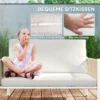 Tuinmeubelset van polyrattan lounge set met 2 zits sofa stoel glazen tafel kussens weerbestendige zitgroep voor 4 personen outdoor balkonmeubelset terrasmeubilair voor tuin balkon bruin+grijs 7
