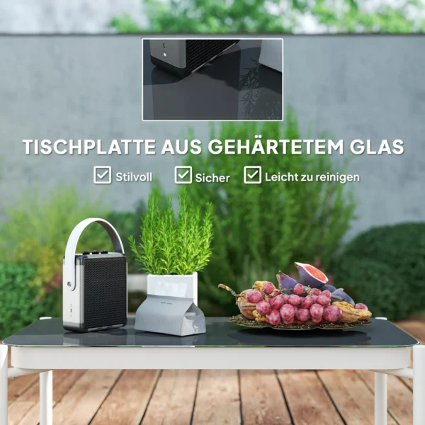 Tuinmeubelset van polyrattan lounge set met 2 zits sofa stoel glazen tafel kussens weerbestendige zitgroep voor 4 personen outdoor balkonmeubelset terrasmeubilair voor tuin balkon bruin+grijs 8