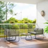 Tuinmeubelset van polyrattan lounge set met sofa stoel tafel kussens weerbestendig zitgroep voor 4 personen balkonmeubelset tuinlounge terrasmeubels voor tuin balkon bruin+donkergrijs 10