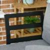 Tuinmeubelset voor 3 personen balkonmeubilair met zitkussens, aluminium frame in houtlook, donkergrijs & natuur 10