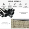 Tuinmeubelset voor 5 personen polyrattan tuinset met aluminium salontafel in bruin en grijs voor terras en balkon 7