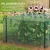 Tuinnet insectenbeschermingsnet met ritssluiting deur 1,25x1,25m winddicht van staal in groen voor tuin & terras 5