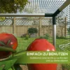 Tuinnet insectenbeschermingsnet met ritssluiting deur 1,25x1,25m winddicht van staal in groen voor tuin & terras 6