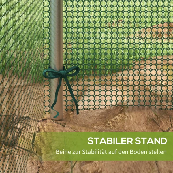 Tuinnet insectenbeschermingsnet met ritssluiting deur 1,25x1,25m winddicht van staal in groen voor tuin & terras 8