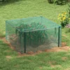 Tuinnet insectenbeschermingsnet met ritssluiting deur 1,25x1,25m winddicht van staal in groen voor tuin & terras 9