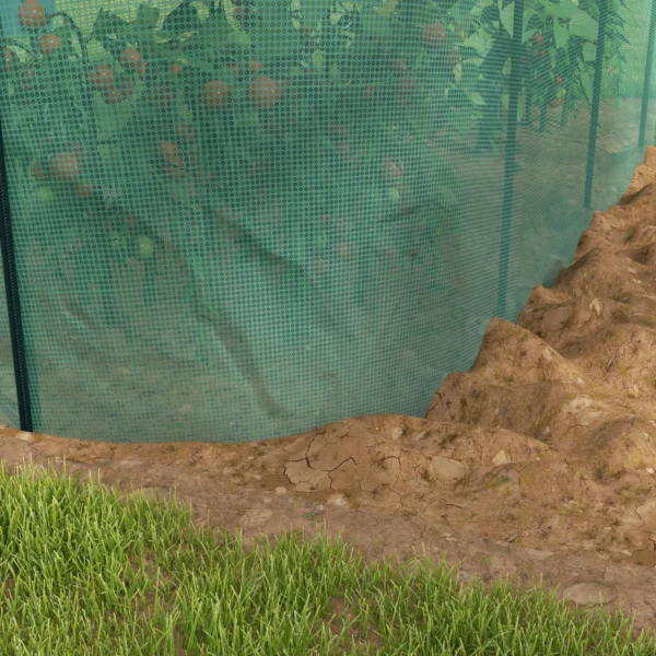 Tuinnet plantenbeschermingstent 3x1m, winddicht & insectenbescherming, ongediertebescherming van staal, groen voor tuinplanten 9