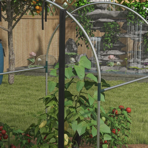 Tuinnet plantenbeschermingstent met deur en insectenbescherming 1,2x1,5x1,5m gemaakt van robuust staal zwart voor optimale plantenverzorging 10