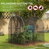 Tuinnet plantenbeschermingstent met deur en insectenbescherming 1,2x1,5x1,5m gemaakt van robuust staal zwart voor optimale plantenverzorging 5