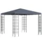 Tuinpaviljoen 3x3m stabiele feesttent, feesttent, tuintent van staal & polyester in grijs voor tuinfeesten & evenementen 1