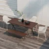 Tuinstoel 4 delige set stapelstoelen met rugleuning armleuning balkonstoelen eetstoel voor tuin tot 120 kg grijs 2