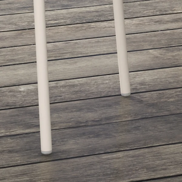Tuinstoel 4 delige set stapelstoelen met rugleuning armleuning balkonstoelen eetstoel voor tuin tot 120 kg grijs 9