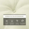 Tuinstoelkussen zitkussen voor maanstoel met 10 cm vulling, comfortabel stoelkussen van polyester in beige voor tuinmeubilair 5