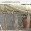 Tuinstoelkussen zitkussen voor maanstoel met 10 cm vulling, comfortabel stoelkussen van polyester in beige voor tuinmeubilair 6