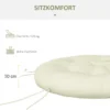 Tuinstoelkussen zitkussen voor maanstoel met 10 cm vulling, comfortabel stoelkussen van polyester in beige voor tuinmeubilair 7