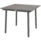Tuintafel eettafel 4 personen paraplugat terrastafel lattenbodem hdpe donkergrijs 90x90x75cm 1