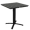 Tuintafel eettafel voor 4 personen vierkante balkontafel houtlook aluminium grijs 70x70x76 cm voor terras en tuin 1
