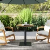 Tuintafel Ø70 cm, weerbestendig rond balkontafel met lameldesign, stalen eettafel buiten, campingtafel bijzettafel, terrastafel voor tuin terras balkon natuurhout 10