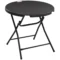 Tuintafel voor 4 personen, ronde klaptafel Ø80 cm, tuin eettafel in houtlook, donkergrijs, ideaal voor balkon & terras 1