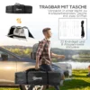 Tunnel tent camping tent 5 personen familietent 2 kamers zijvensters draagtas 3000mm tuin khaki 9
