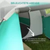 Tunnel tent campingtent voor 5 personen familietent met 2 kamers en draagtas 3000mm waterkolom in groen voor tuin 6