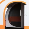 Tunnel tent, campingtent voor 6 personen, met 2 kamers, lichthaak, groepstent met draagtas, 3000mm waterafstotend familietent, voor tuin, campingplaats, crèmewit 10